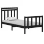 Estructura de cama madera maciza individual negra 75x190 cm de vidaXL, Camas y somieres - Ref: Foro24-3105344, Precio: 120,46...