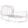 Estructura de cama madera maciza individual negra 75x190 cm de vidaXL, Camas y somieres - Ref: Foro24-3105344, Precio: 122,09...