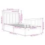 Estructura de cama madera maciza individual negra 75x190 cm de vidaXL, Camas y somieres - Ref: Foro24-3105344, Precio: 120,46...