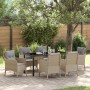 Conjunto de Comedor de Jardín con cojín 7 pcs Beige Poliratán en Sillas de jardín | Comprar online en Foru.es