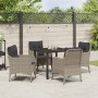 Conjunto de Comedor de Jardín 5 pcs Gris claro Poliratán en Sillas de jardín | Comprar online en Foru.es