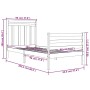 Estructura de cama madera maciza 90x200 cm de vidaXL, Camas y somieres - Ref: Foro24-3105300, Precio: 91,85 €, Descuento: %