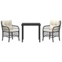 Conjunto de Comedor de Jardín 3 pcs Negro ratán sintético en Sillas de jardín | Comprar online en Foru.es