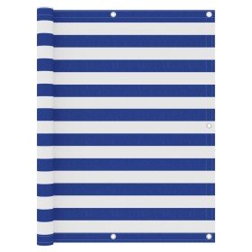 Toldo para balcón tela oxford blanco y azul 120x400 cm en Sombrillas | Comprar online en Foru.es