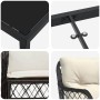 Conjunto de Comedor de Jardín con cojín 5 pcs Negro Poliratán en Sillas de jardín | Comprar online en Foru.es