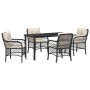 Conjunto de Comedor de Jardín 5 pcs Negro ratán sintético en Sillas de jardín | Comprar online en Foru.es