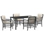 Conjunto de Comedor de Jardín 5 pcs Negro ratán sintético en Sillas de jardín | Comprar online en Foru.es