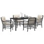 Conjunto de Comedor de Jardín 5 pcs Negro ratán sintético en Sillas de jardín | Comprar online en Foru.es