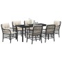 Conjunto de Comedor de Jardín 7 pcs Negro ratán sintético en Sillas de jardín | Comprar online en Foru.es