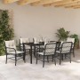 Conjunto de Comedor de Jardín 7 pcs Negro ratán sintético en Sillas de jardín | Comprar online en Foru.es