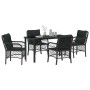 Conjunto de Comedor de Jardín 5 pcs Negro ratán sintético en Sillas de jardín | Comprar online en Foru.es