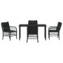 Conjunto de Comedor de Jardín 5 pcs Negro ratán sintético en Sillas de jardín | Comprar online en Foru.es