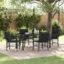 Conjunto de Comedor de Jardín 5 pcs Negro ratán sintético en Sillas de jardín | Comprar online en Foru.es