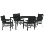 Conjunto de Comedor de Jardín 5 pcs Negro ratán sintético en Sillas de jardín | Comprar online en Foru.es