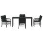 Conjunto de Comedor de Jardín 5 pcs Negro ratán sintético en Sillas de jardín | Comprar online en Foru.es