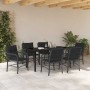 Conjunto de Comedor de Jardín 7 pcs Negro ratán sintético en Sillas de jardín | Comprar online en Foru.es