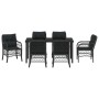 Conjunto de Comedor de Jardín 7 pcs Negro ratán sintético en Sillas de jardín | Comprar online en Foru.es