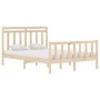 Estructura de cama de madera maciza 140x190 cm de vidaXL, Camas y somieres - Ref: Foro24-3105360, Precio: 128,15 €, Descuento: %