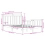 Estructura de cama de madera maciza 140x190 cm de vidaXL, Camas y somieres - Ref: Foro24-3105360, Precio: 128,15 €, Descuento: %