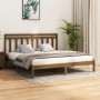 Estructura de cama madera maciza de pino marrón miel 200x200 cm de vidaXL, Camas y somieres - Ref: Foro24-3105273, Precio: 16...