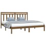 Estructura de cama madera maciza de pino marrón miel 200x200 cm de vidaXL, Camas y somieres - Ref: Foro24-3105273, Precio: 16...