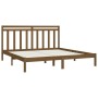 Estructura de cama madera maciza de pino marrón miel 200x200 cm de vidaXL, Camas y somieres - Ref: Foro24-3105273, Precio: 16...