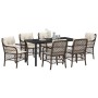Conjunto de Comedor de Jardín 7 pcs Marrón ratán sintético en Sillas de jardín | Comprar online en Foru.es