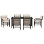 Conjunto de Comedor de Jardín 7 pcs Marrón ratán sintético en Sillas de jardín | Comprar online en Foru.es