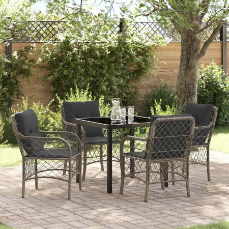 Conjunto de Comedor de Jardín 5 pcs Gris ratán sintético en Sillas de jardín | Comprar online en Foru.es