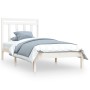Estructura de cama madera maciza de pino blanco 100x200 cm de vidaXL, Camas y somieres - Ref: Foro24-3105241, Precio: 102,55 ...