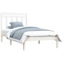 Estructura de cama madera maciza de pino blanco 100x200 cm de vidaXL, Camas y somieres - Ref: Foro24-3105241, Precio: 102,55 ...
