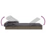 Tumbona con toldo plegable ratán sintético gris 213x63x97cm de vidaXL, Tumbonas - Ref: Foro24-319639, Precio: 168,59 €, Descu...