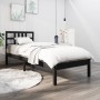 Estructura de cama madera maciza negra 100x200 cm de vidaXL, Camas y somieres - Ref: Foro24-3105399, Precio: 123,66 €, Descue...