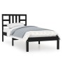 Estructura de cama madera maciza negra 100x200 cm de vidaXL, Camas y somieres - Ref: Foro24-3105399, Precio: 123,66 €, Descue...