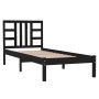 Estructura de cama madera maciza negra 100x200 cm de vidaXL, Camas y somieres - Ref: Foro24-3105399, Precio: 123,66 €, Descue...