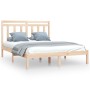 Estructura de cama madera maciza 120x190 cm de vidaXL, Camas y somieres - Ref: Foro24-3105220, Precio: 114,61 €, Descuento: %