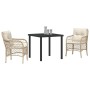 Conjunto de Comedor de Jardín 3 pcs Beige ratán sintético en Sillas de jardín | Comprar online en Foru.es