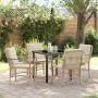 Conjunto de Comedor de Jardín 5 pcs Beige ratán sintético en Sillas de jardín | Comprar online en Foru.es