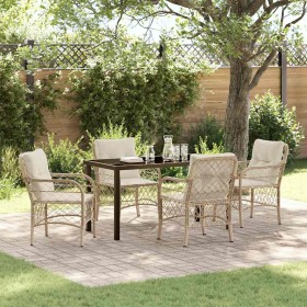 Conjunto de Comedor de Jardín 5 pcs Beige ratán sintético en Sillas de jardín | Comprar online en Foru.es