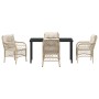 Conjunto de Comedor de Jardín 5 pcs Beige ratán sintético en Sillas de jardín | Comprar online en Foru.es