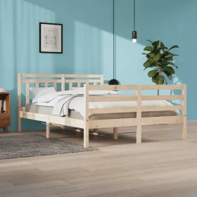 Bettgestell aus Massivholz 160x200 cm von vidaXL, Betten und Lattenroste - Ref: Foro24-3105325, Preis: 135,60 €, Rabatt: %