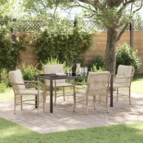 Conjunto de Comedor de Jardín 5 pcs Beige ratán sintético en Sillas de jardín | Comprar online en Foru.es