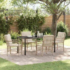 Conjunto de Comedor de Jardín 5 pcs Beige ratán sintético en Sillas de jardín | Comprar online en Foru.es