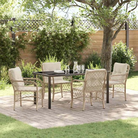 Conjunto de Comedor de Jardín 5 pcs Beige ratán sintético en Sillas de jardín | Comprar online en Foru.es