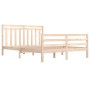 Estructura de cama de madera maciza 160x200 cm de vidaXL, Camas y somieres - Ref: Foro24-3105325, Precio: 137,38 €, Descuento: %
