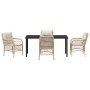 Conjunto de Comedor de Jardín 5 pcs Beige ratán sintético en Sillas de jardín | Comprar online en Foru.es