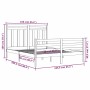 Estructura de cama de madera maciza 160x200 cm de vidaXL, Camas y somieres - Ref: Foro24-3105325, Precio: 137,38 €, Descuento: %