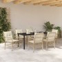 Conjunto de Comedor de Jardín 7 pcs Beige ratán sintético en Sillas de jardín | Comprar online en Foru.es