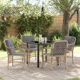 Conjunto de Comedor de Jardín 5 pcs Beige ratán sintético en Sillas de jardín | Comprar online en Foru.es