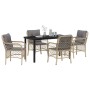 Conjunto de Comedor de Jardín 5 pcs Beige ratán sintético en Sillas de jardín | Comprar online en Foru.es